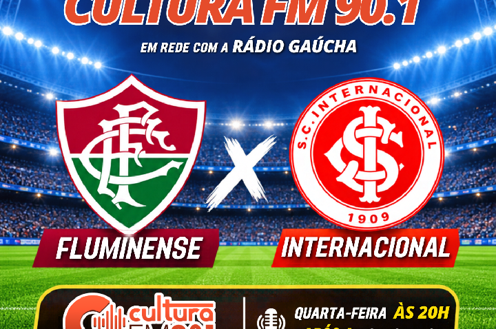 Brasileirão está de volta à Cultura FM 90.1 com transmissão de Fluminense x Internacional