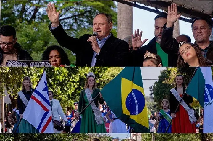 Desfile Cívico reúne escolas, entidades e autoridades em Palotina