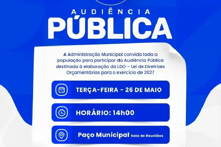 Maripá convida população para Audiência Pública da LDO 2027