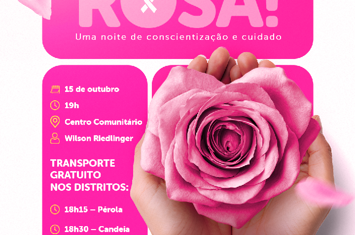 Maripá realiza noite especial de conscientização do Outubro Rosa no dia 15 de outubro