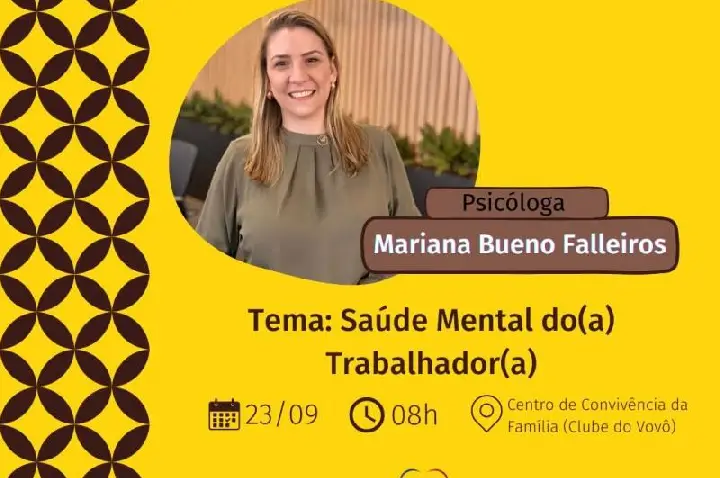 Palestra abordará saúde mental dos trabalhadores em Palotina