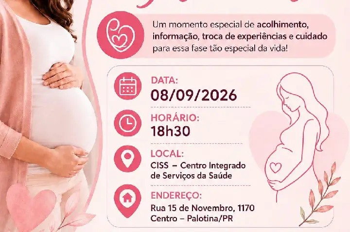 PALOTINA PROMOVE ENCONTRO DAS GESTANTES NA PRÓXIMA TERÇA-FEIRA