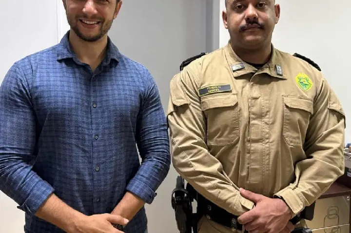 Prefeito Rodrigo Ribeiro recebe em seu Gabinete o novo comandante da polícia militar de Palotina
