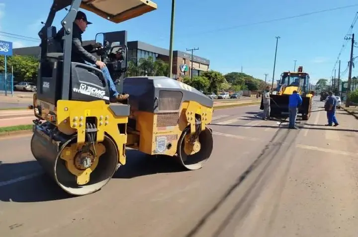 Prefeitura de Palotina intensifica operação tapa-buracos nas avenidas