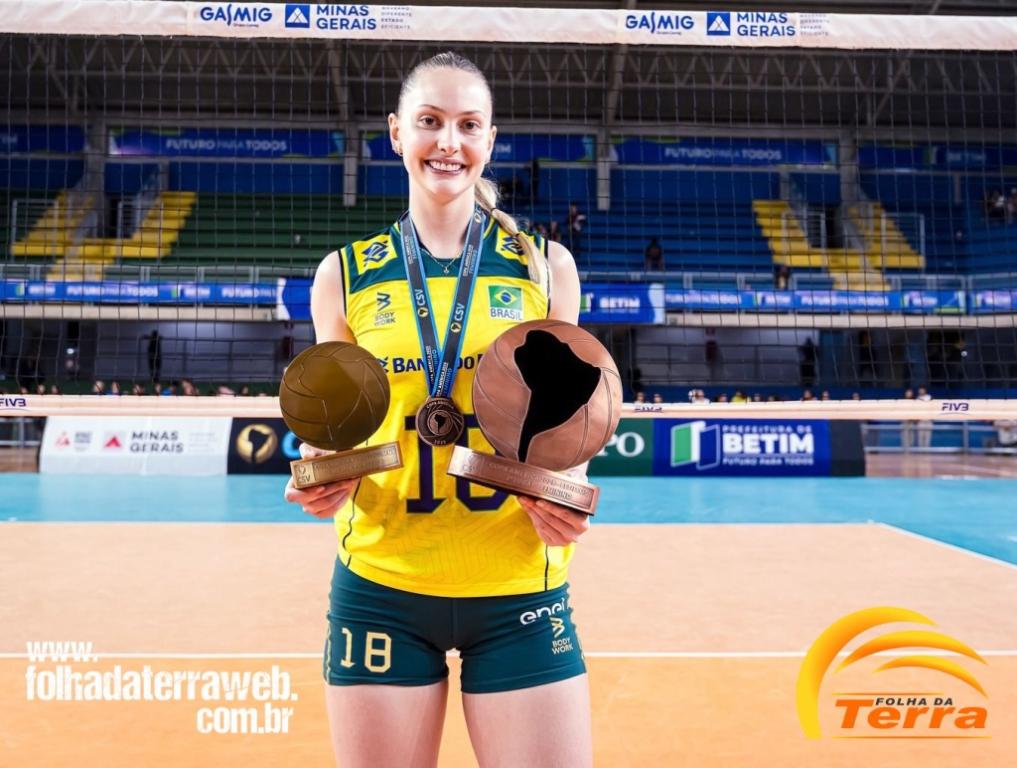 Maripaense defende a Seleção Brasileira de Vôlei na Copa América