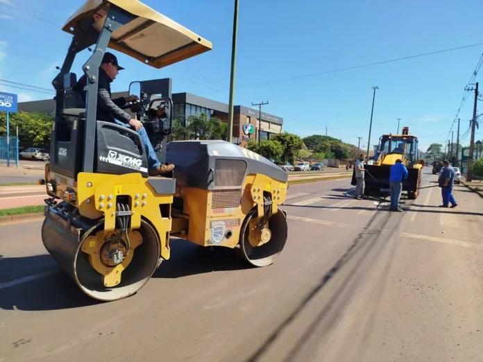 Prefeitura de Palotina intensifica operação tapa-buracos nas avenidas
