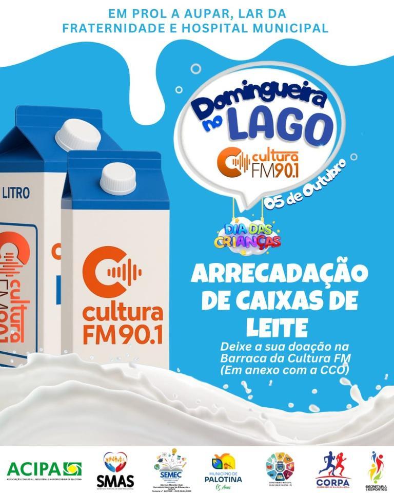Cultura FM promove arrecadação de leite na Domingueira do Lago