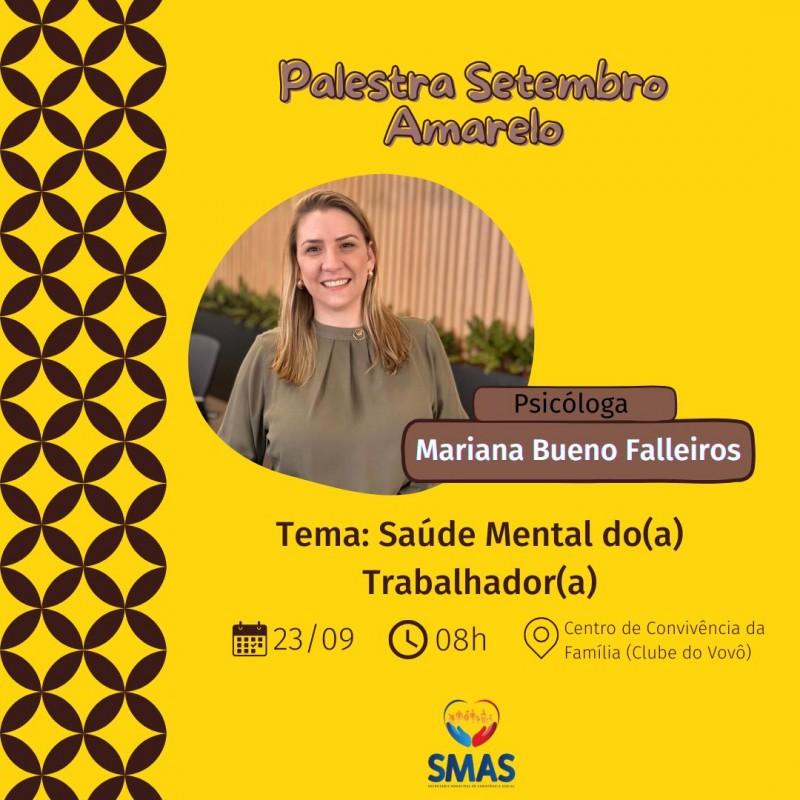 Palestra abordará saúde mental dos trabalhadores em Palotina
