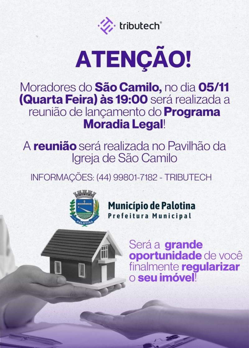 Palotina promove reunião para lançamento do Programa Moradia Legal no Distrito de São Camilo