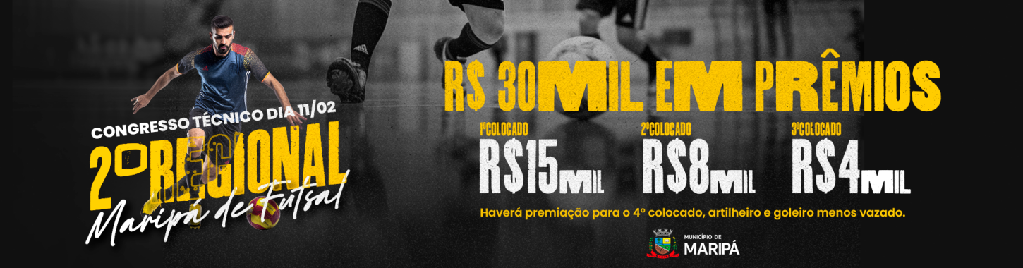 Inscrições abertas para o 2º Regional Maripá de Futsal, com R$ 30 mil em prêmios