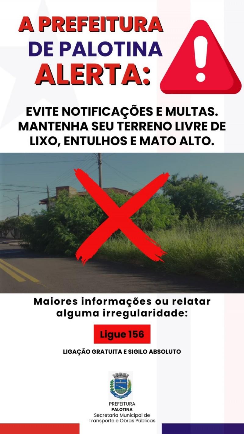 Prefeitura de Palotina notifica proprietários para limpeza e manutenção de imóveis urbanos em 2026