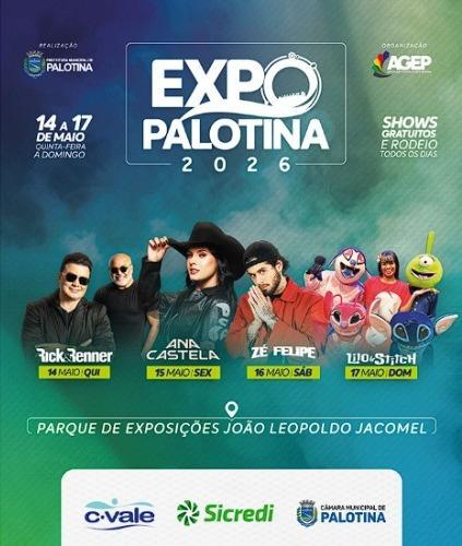 Expo Palotina 2026 - Confira as atrações musicais