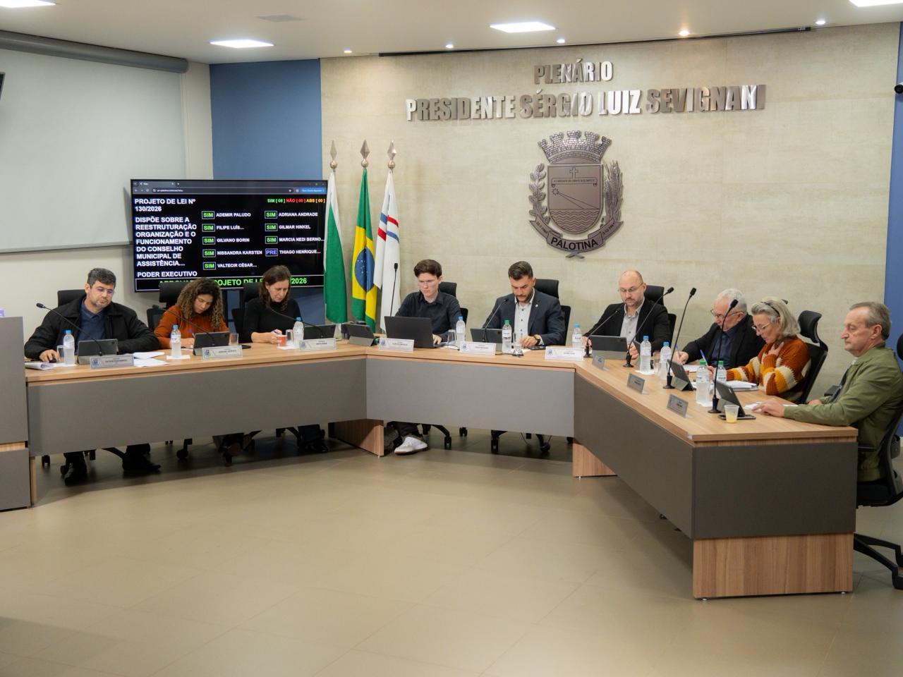 Câmara de Palotina aprova projetos voltados à gestão pública, assistência social, saúde, proteção animal e desenvolvimento comunitário