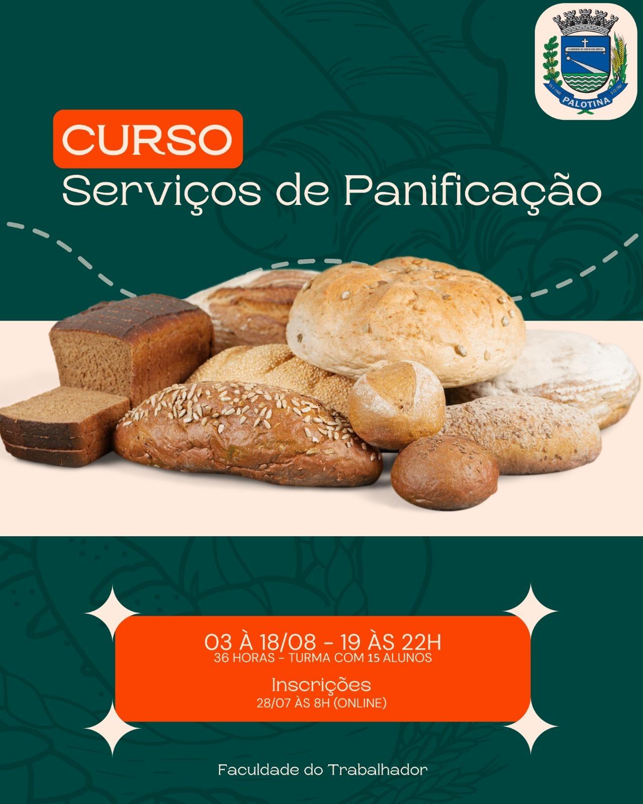 Prefeitura de Palotina abre pré-inscrições para Curso de Serviços de Panificação
