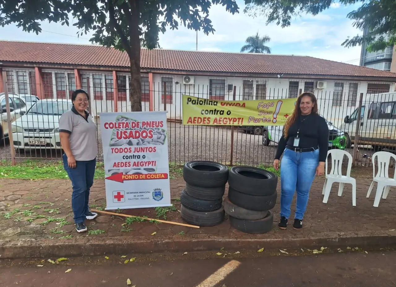 Palotina realiza campanha de recolhimento de pneus para combater a dengue