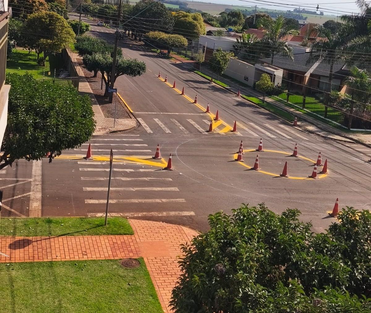 Prefeitura de Palotina instala novas rotatórias para melhorar a segurança no trânsito