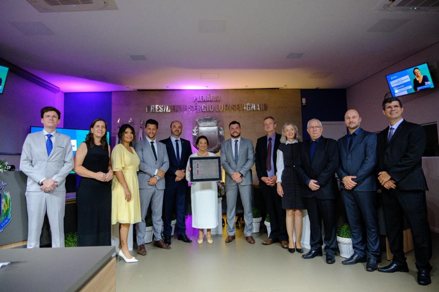 Marlene Augusta Neiss recebe título de Cidadã Honorária de Palotina